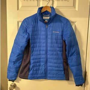 Columbia Blue Coat with Down Lining Size Medium